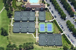Carmel Country Club Charlotte Clay Har Tru Hard Tennis Courts New Construction- Overhead